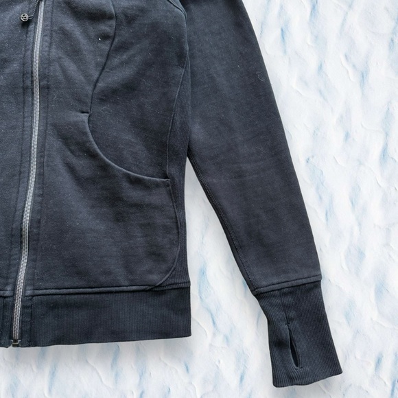 Lululemon Athletic Women Scuba Full zip hoodie black Sz 6 Workout Gym Casual - Picture 5 of 8